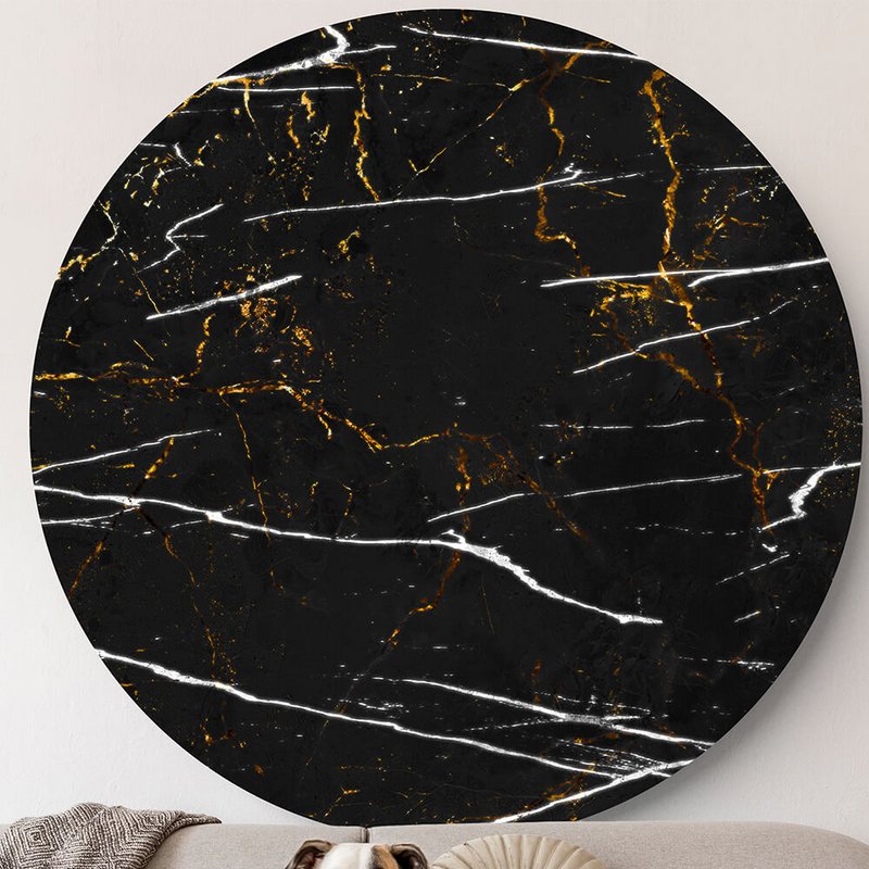 Mármol Negro Blanco Oro