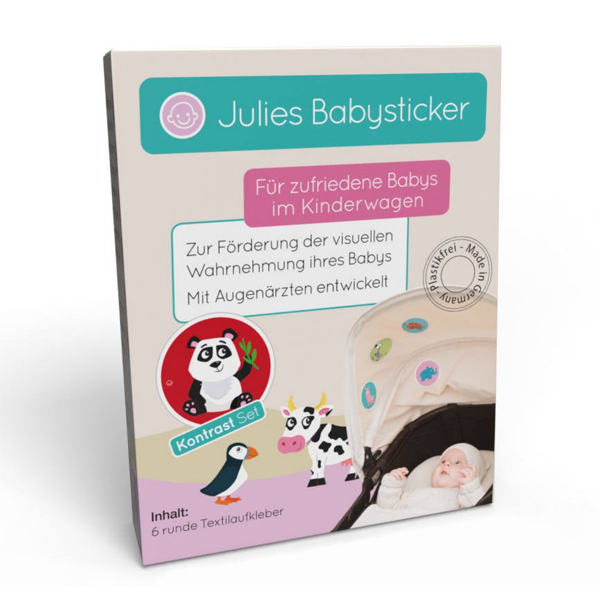 Contrast. Stickers made of high-quality acetate silk. For babies