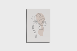 Boho abstrakt pæon plakat