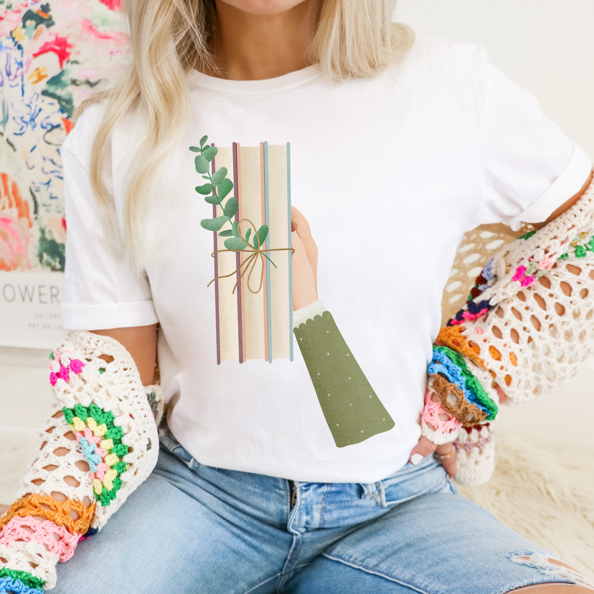 T-shirt boek lezen stapel boeken - biologisch katoen Booklover shirt cadeau