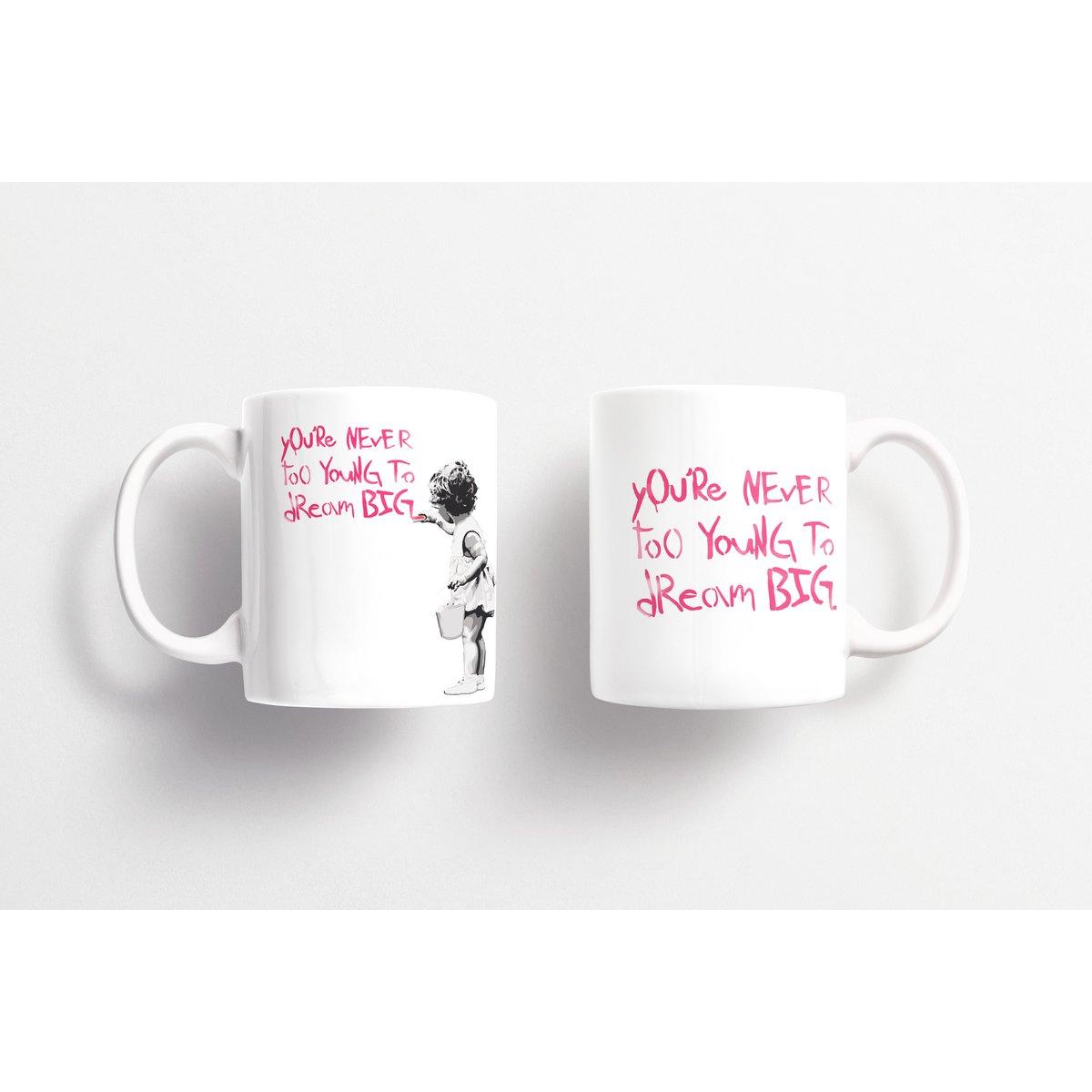 Tasse en céramique Banksy 325 ml - Rêvez grand