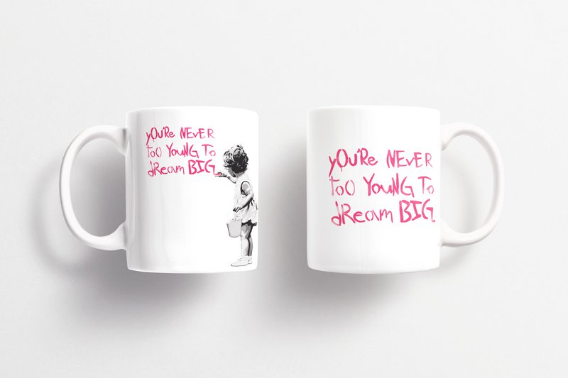 Banksy Ceramic Mug 325ml - Dream Big