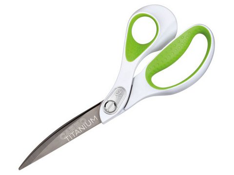 Schaar Westcott Carbo Titanium 24cm RVS op blister