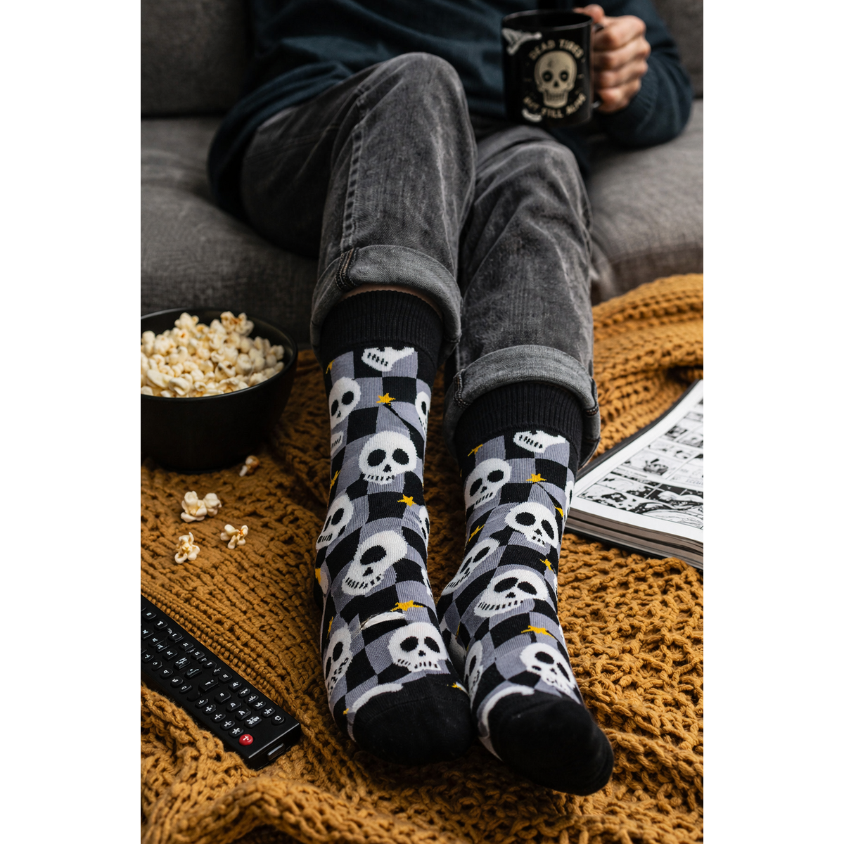 Tintl socks | Black & white - Skulls