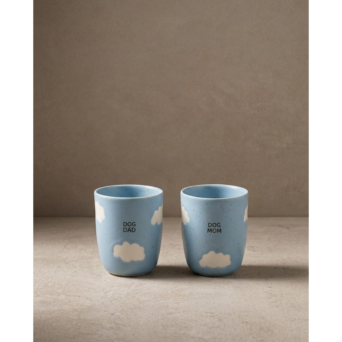 Cloud Medium Cup 220ml Dog Mom & Dad 2 Pieces Set