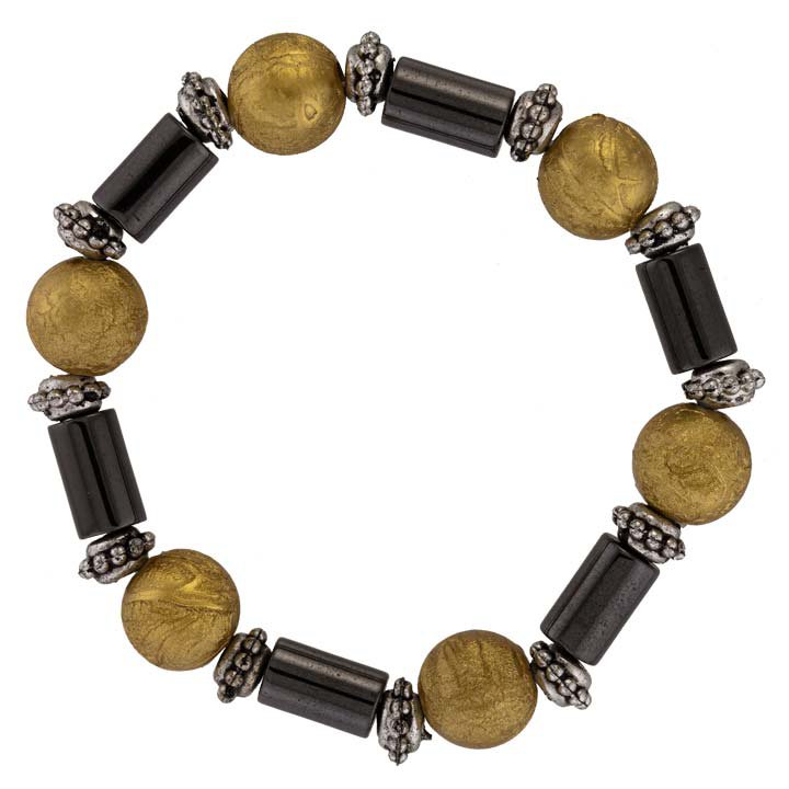 Hematite bracelet rose, gold