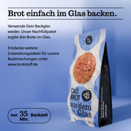 Bread baking mix in the glass "Grüezi Aus'm Pott" (200 g)