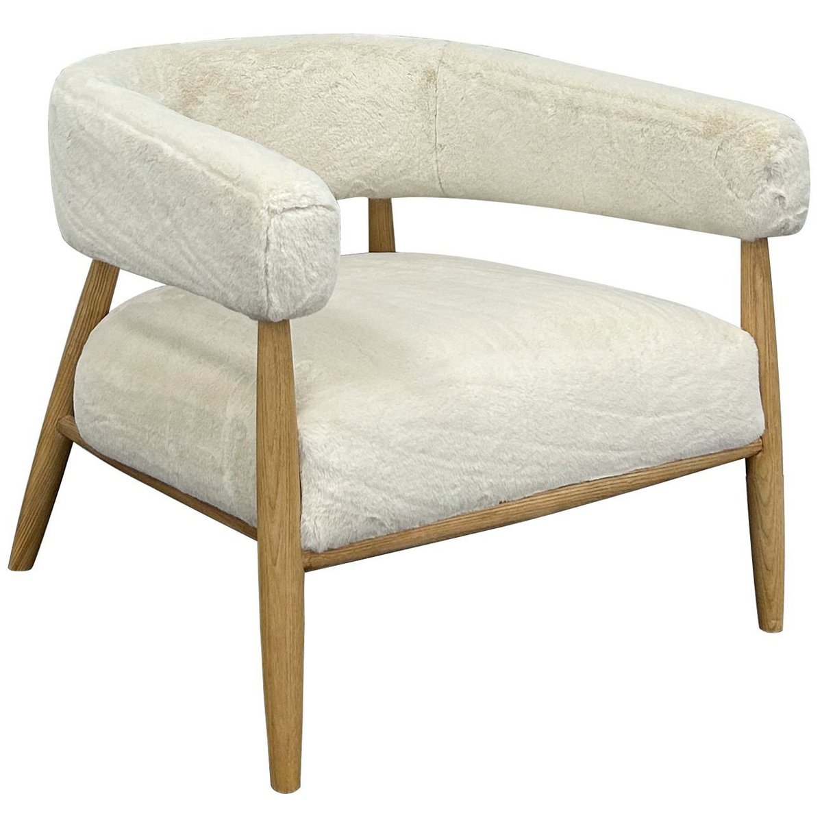 SEAT OAKBEN LAPIT23 FAUX WOOL NATURAL WOOD