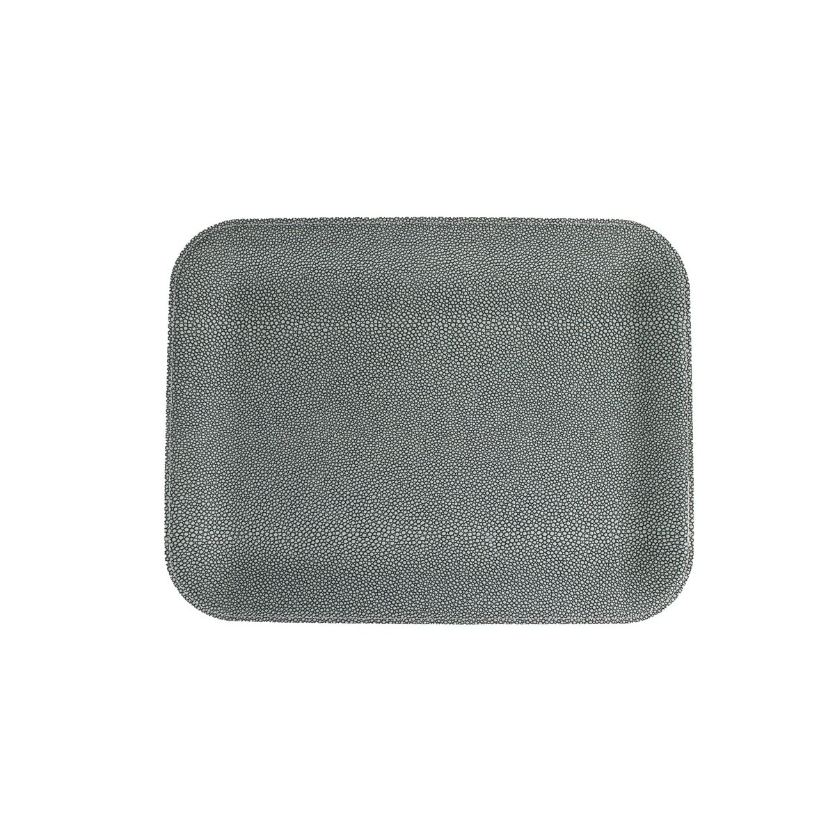 Tablette plate grande plateau de service en cuir synthétique en cuir bleu