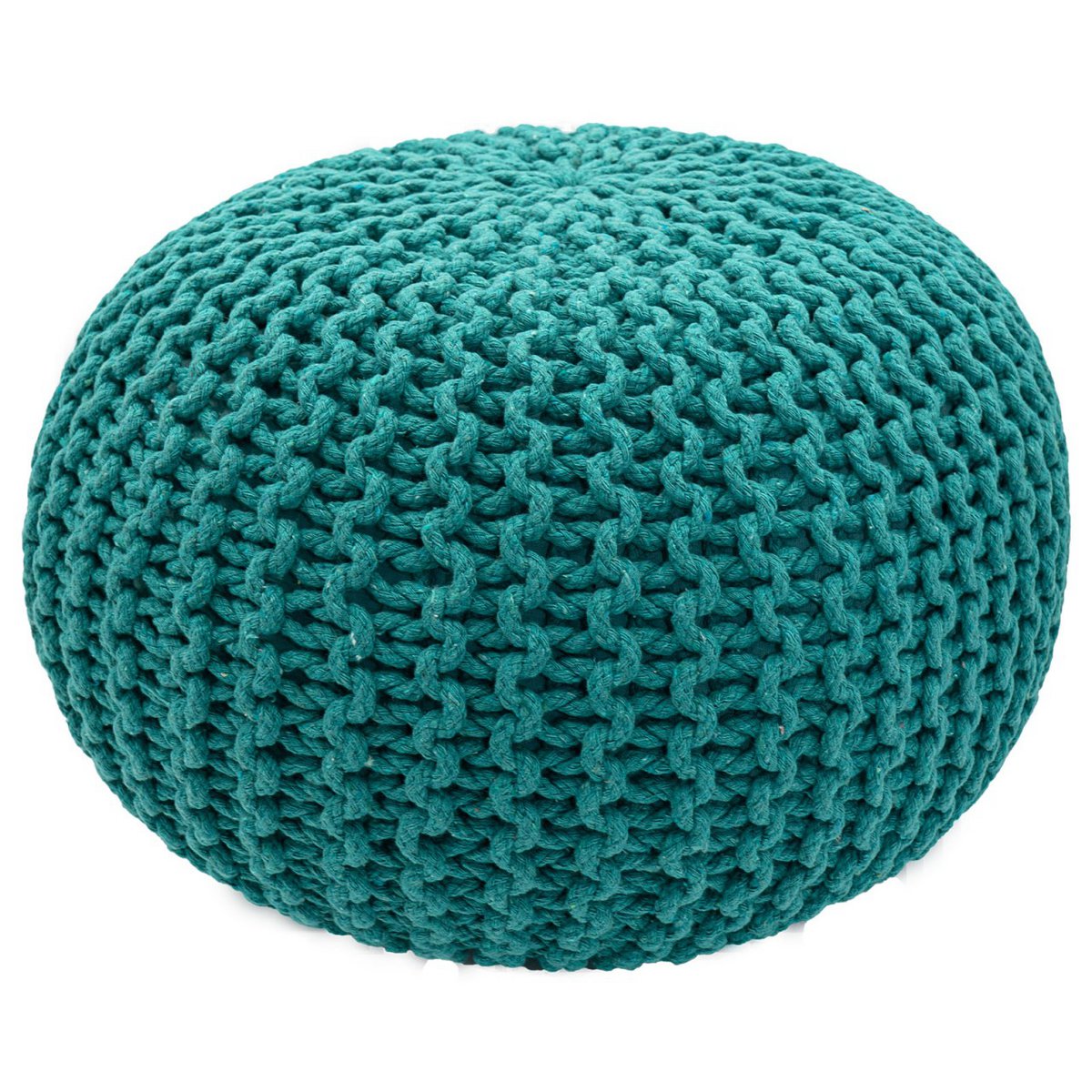 Pouf Ø 55 h 37 h 37 tabouret de tricot siège de planche de sol de pouf durable