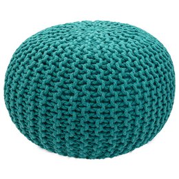 Pouf Ø 55 H 37 H 37 Strickhocker Sitzpouf Bodenkissen nachhaltig