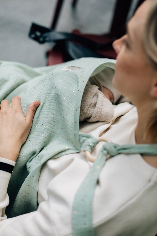 Okrycie pielęgnacyjne TISU, miętowo-zielone