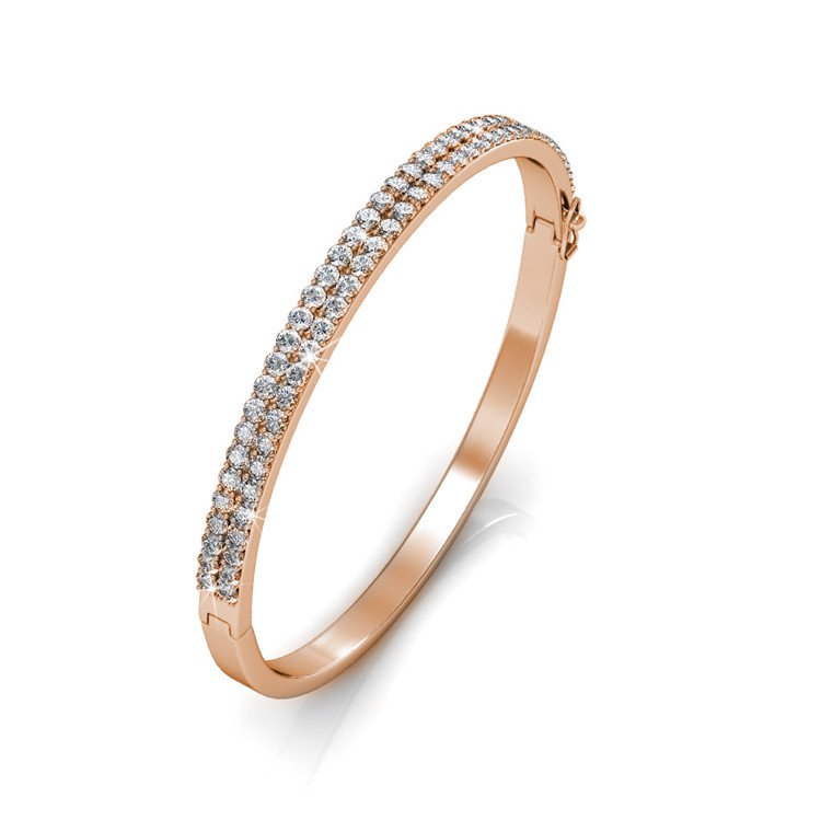 Bracciale Glamour - Oro rosa e cristalli