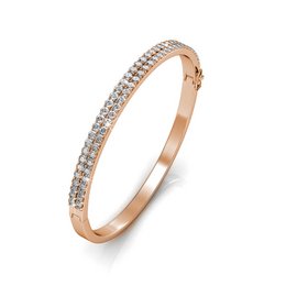 Bracciale Glamour - Oro rosa e cristalli