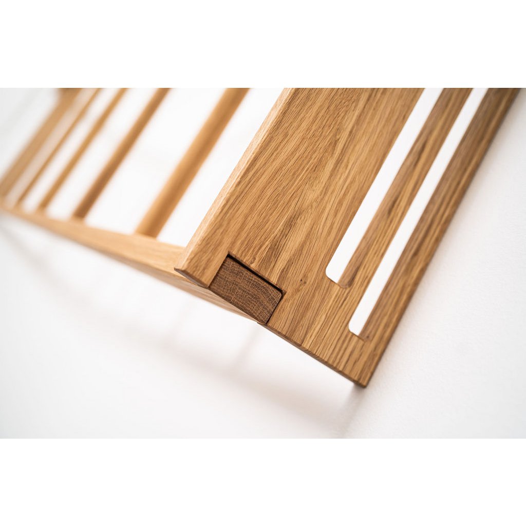 Kledingladder, handdoekladder van massief eikenhout