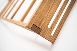 Kledingladder, handdoekladder van massief eikenhout