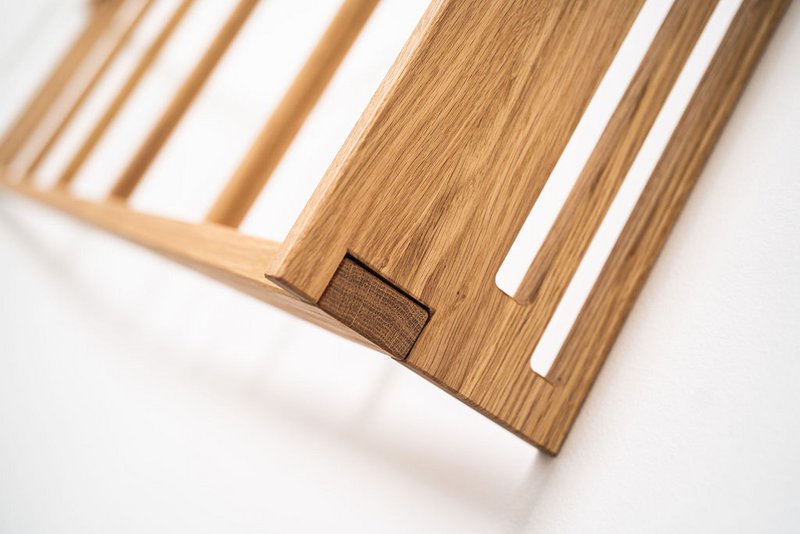 Escalera para ropa, escalera para toallas de roble macizo