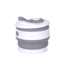 FOLDABLE SILICONE COFFEE CUP GREY HF