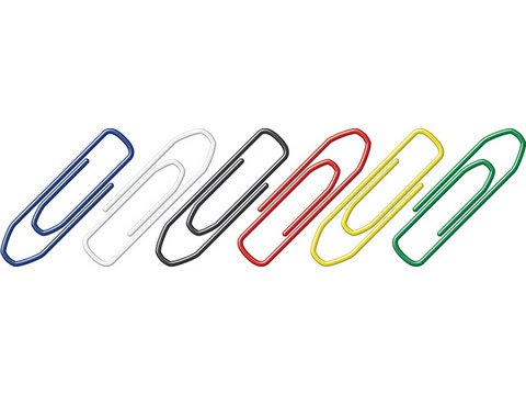 Paperclips Alco 26mm hoekig doos 500st. assorti