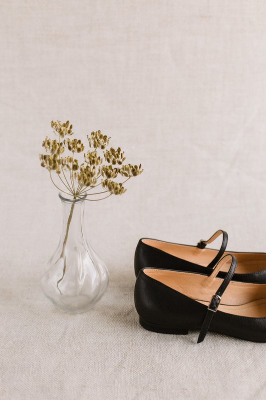 Læderballerinaer - Mary-Jane - Sort 34-42