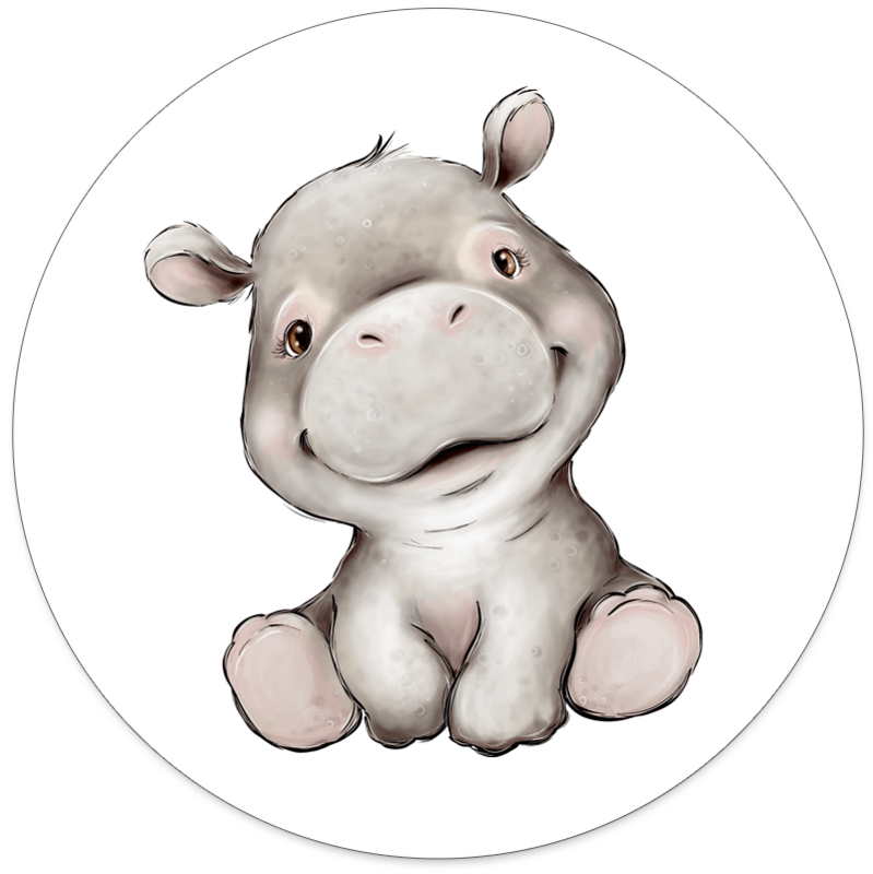 Wandkreis Kinder Nilpferd