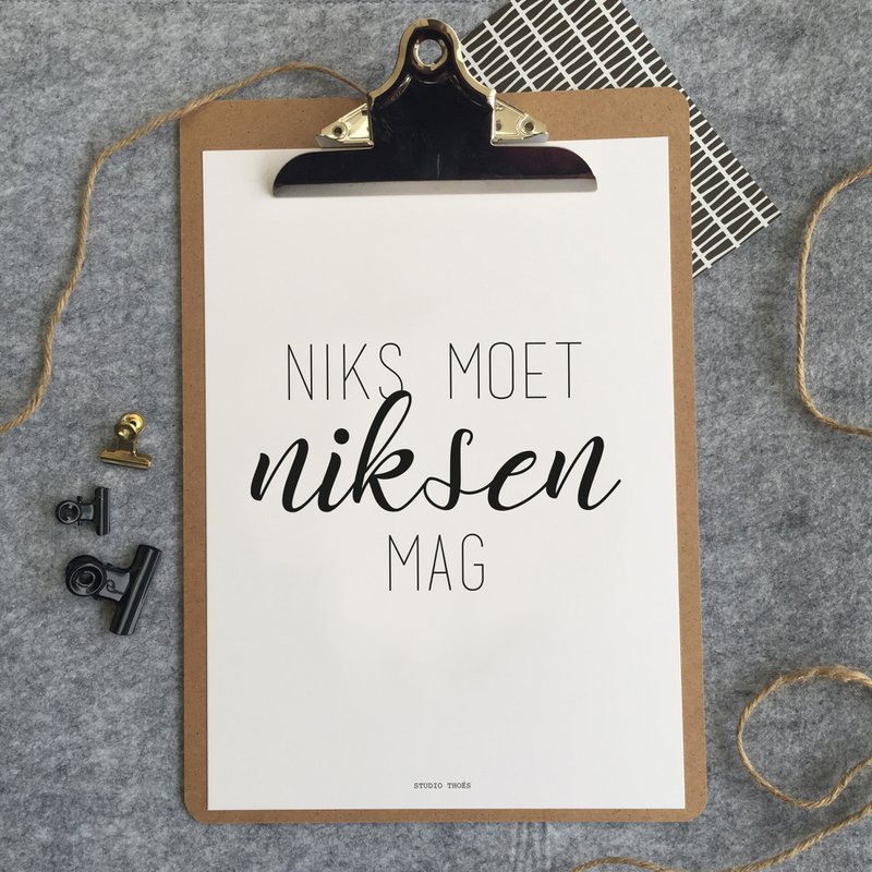 Poster [A4] - Niks moet, niksen mag
