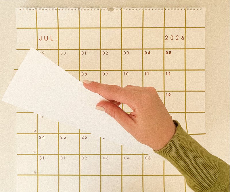 Calendario 2027, calendario a cuadros, calendario verde, calendario de pared 2027
