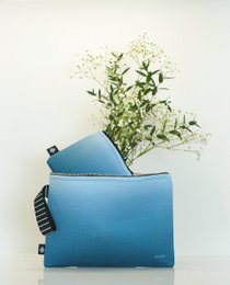 Beutel großer Stahlblau