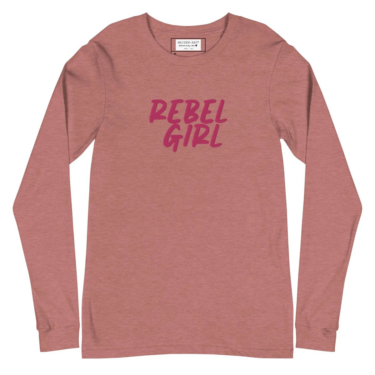 Rebel Girl Unisex T-shirt met lange mouwen en BORDUURSEL