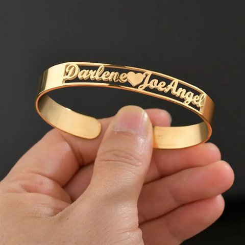 Aangepaste naam armband gepersonaliseerde aangepaste armbanden roestvrijstalen sieraden