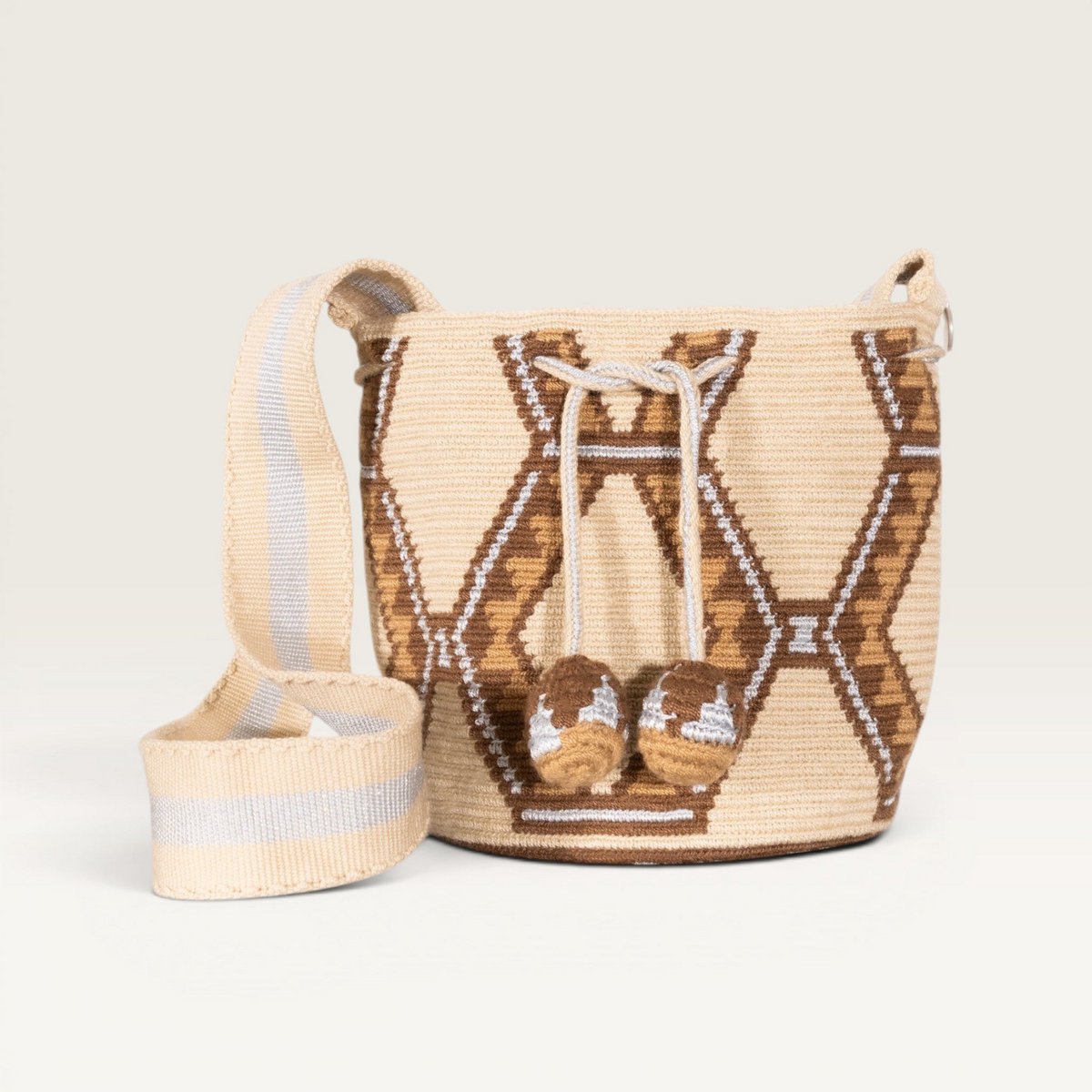 Geometrisk crossbody S | Mokka