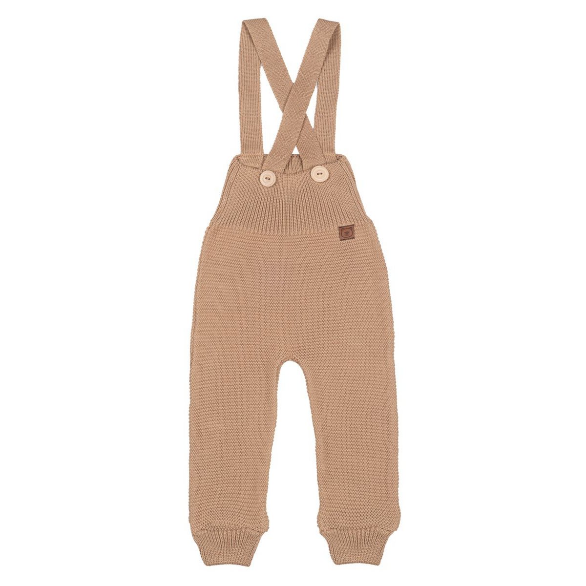 ENZO children's dungarees - 100% merino wool - camel