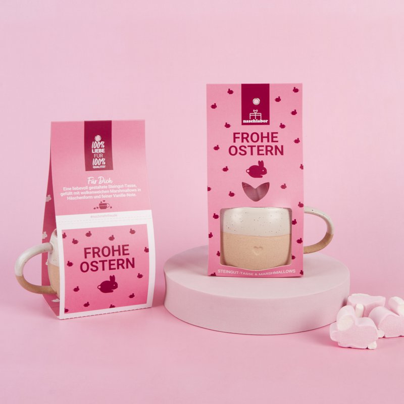 Set regalo con marshmallow e tazza di Pasqua