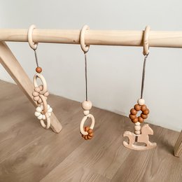 Babygym toys / Play horse - hazelnut