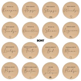Mijlpaalcirkels | Hout – Lasergravure | Mijlpalen Extra