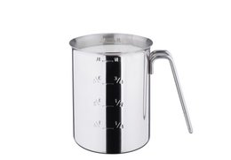 Maatbeker van gepolijst RVS 1 liter