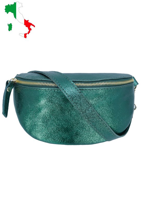 Riñonera en piel metalizada brillante iridiscente Talla M IT2516
