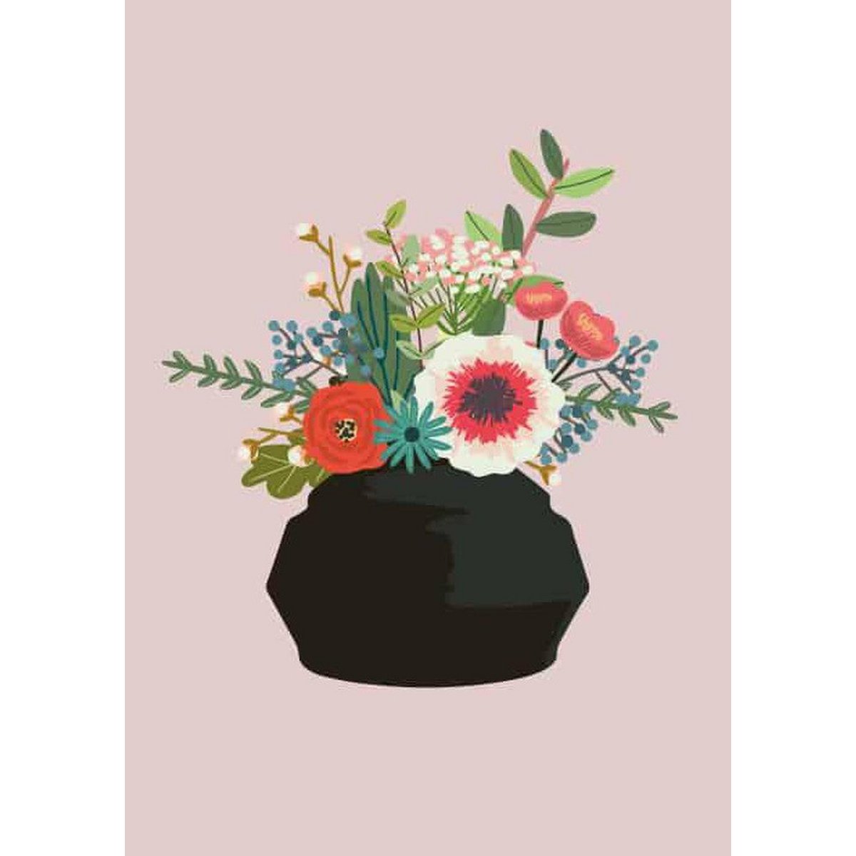 Vase med blomster sibilla