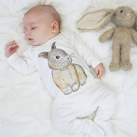 Baby Bunny Rabbit aquarel babypakje