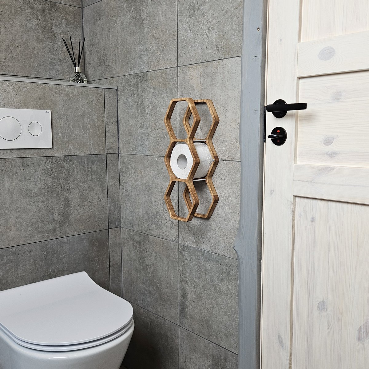 Porte-toilettes à 3 rouleaux, Organisateur de salle de bain compact pour un rangement supplémentaire et un accès facile