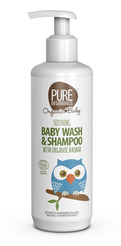 Detergente e shampoo lenitivo per bambini con Boabab biologico