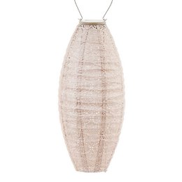 Lumiz Solar Lampion Long Oval Bazaar - 20cm - Soft Blush