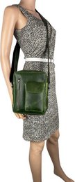 Sacchetti di borse a tracolla da donna sacchetti donne echt in pelle verde arrigo