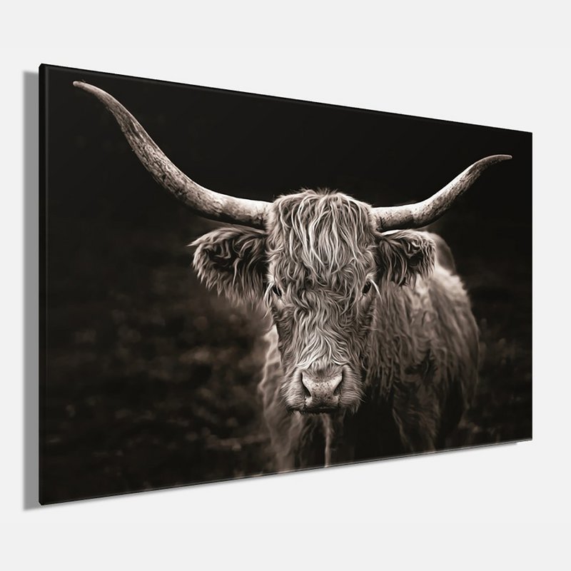 Wandbild HOCHLANDRIND ca. 78x118 cm  Leinwandbild Keilrahmen Deko modern