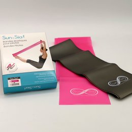 Set of 2 Elastic Bands - Quality Pilates Bands - 2 Resistances: Medium and Extra Strong - All Types of Exercises