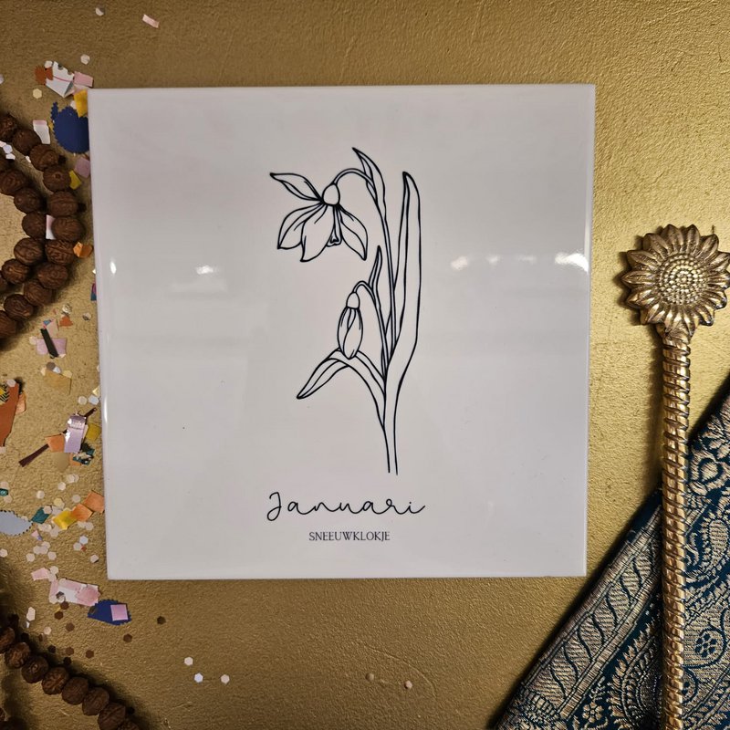 Geburts-Blumenfliese | September