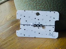 Bracciale Ti amo Bianco e nero