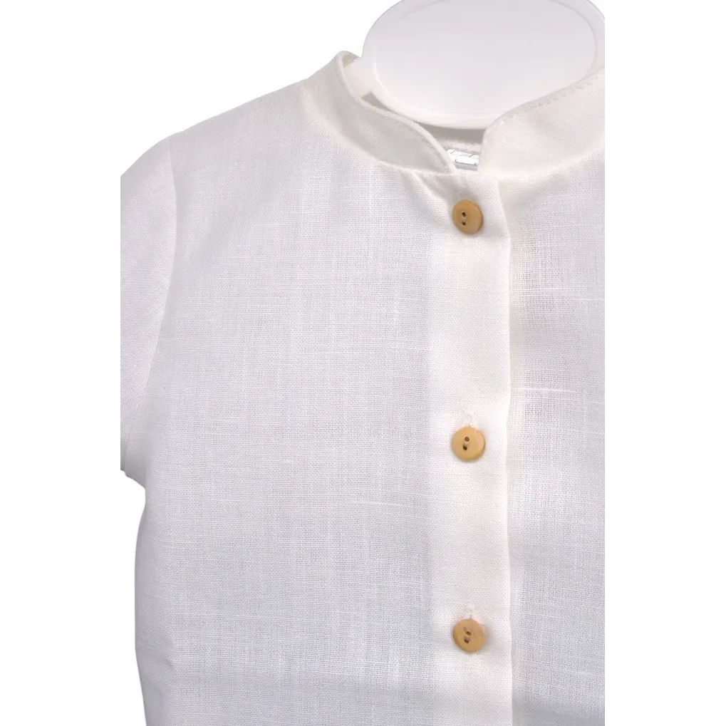 Set neonato, maglietta bianca e pantaloncini