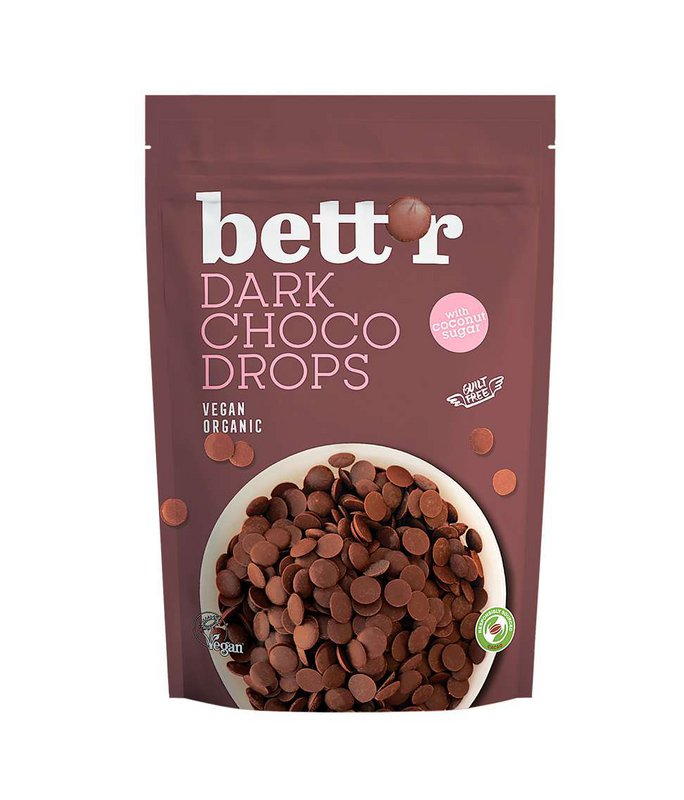 Dark choco drops, Bett'r 200g