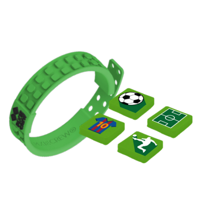 PIXIE CREW pixel justerbart armbånd GRØN fodbold